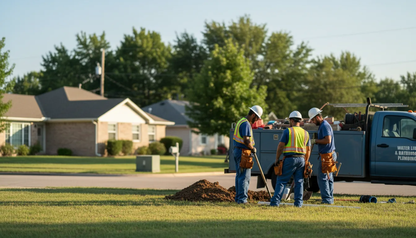 Residential water line and bathroom plumbing service in Sherrill, IA